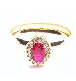 Anel em ouro 18k com 19 zirconias - 2ANZ0116